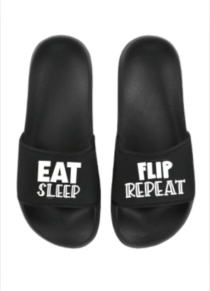 Eat, Sleep, Flip, Repeat - Black Sliders