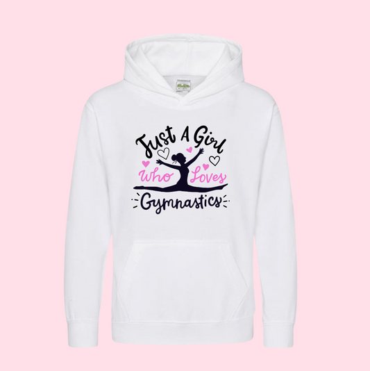 Just A Girl Who Loves Gymnastics - White
