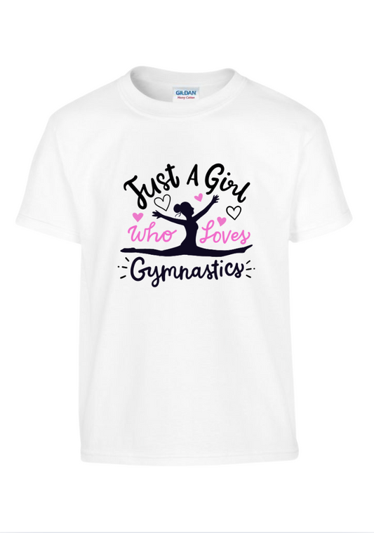 Just A Girl Who Love Gymnastics - White