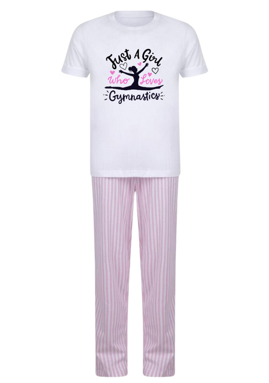 Just A Girl Who Loves Gymnastics Pyjamas - Pink