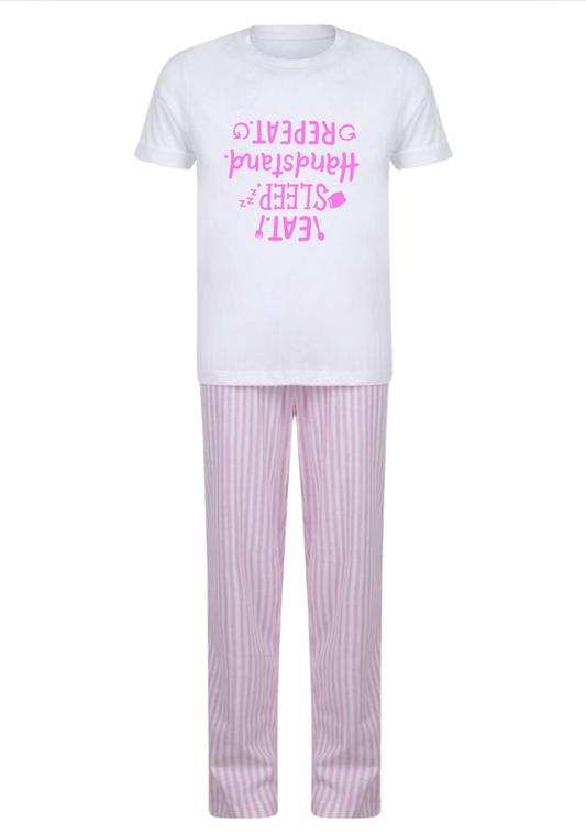 Eat, Sleep, Handstand, Repeat - Pink