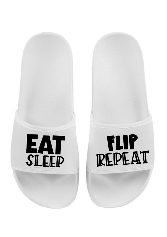 Eat, Sleep, Flip, Repeat - White Sliders